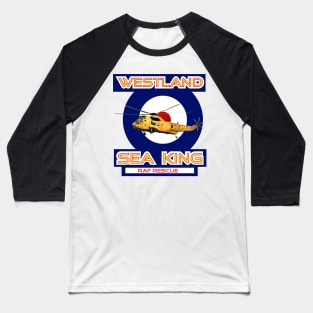 Westland Sea King Search and rescue helicopter in RAF roundel, Baseball T-Shirt